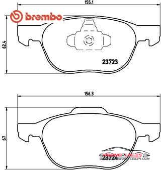 Achat de BREMBO P 24 061 Kit de plaquettes de frein, frein à disque pas chères