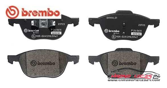 Achat de BREMBO P 24 061X Kit de plaquettes de frein, frein à disque pas chères