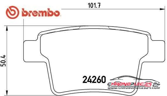 Achat de BREMBO P 24 063 Kit de plaquettes de frein, frein à disque pas chères