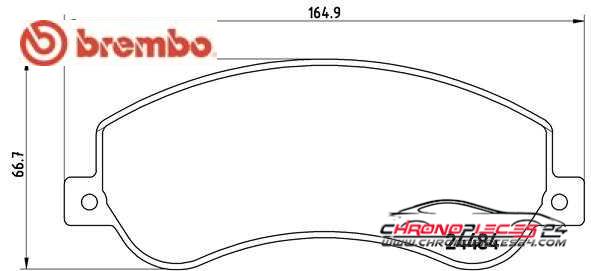 Achat de BREMBO P 24 064 Kit de plaquettes de frein, frein à disque pas chères