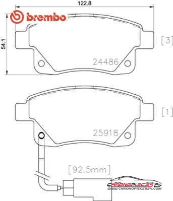 Achat de BREMBO P 24 066 Kit de plaquettes de frein, frein à disque pas chères