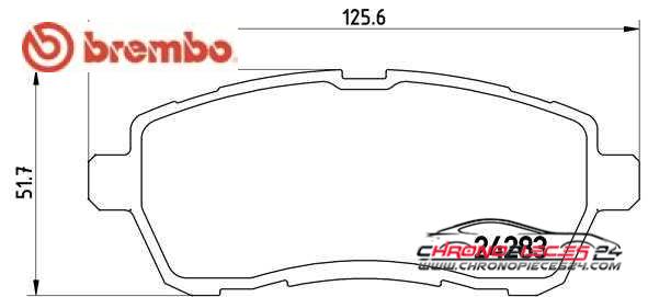 Achat de BREMBO P 24 072 Kit de plaquettes de frein, frein à disque pas chères