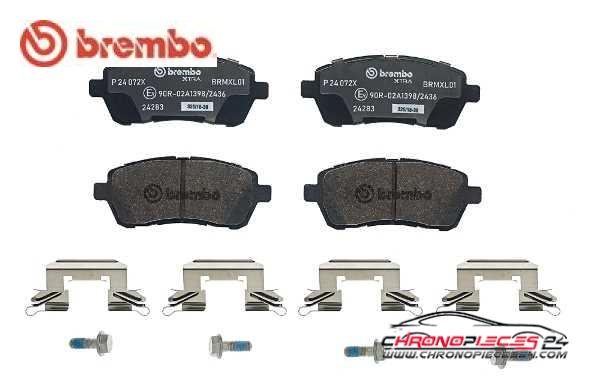 Achat de BREMBO P 24 072X Kit de plaquettes de frein, frein à disque pas chères