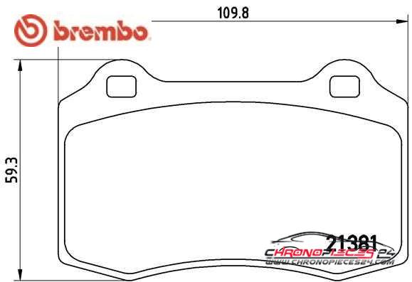 Achat de BREMBO P 24 073 Kit de plaquettes de frein, frein à disque pas chères