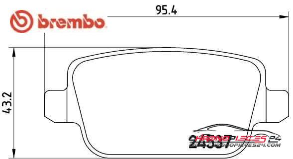 Achat de BREMBO P 24 075 Kit de plaquettes de frein, frein à disque pas chères