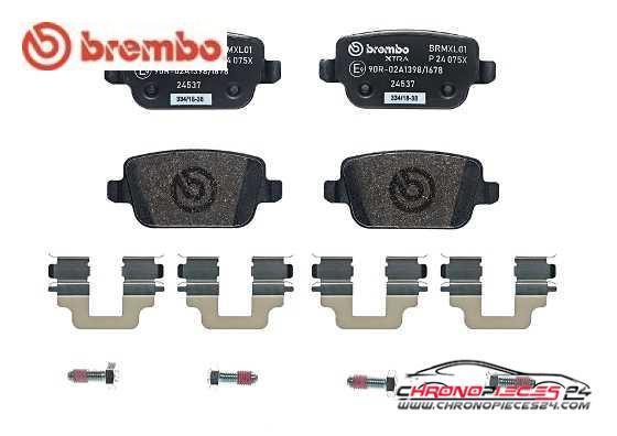 Achat de BREMBO P 24 075X Kit de plaquettes de frein, frein à disque pas chères