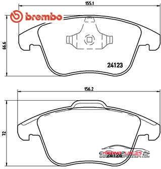 Achat de BREMBO P 24 076 Kit de plaquettes de frein, frein à disque pas chères