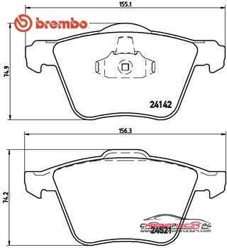 Achat de BREMBO P 24 077 Kit de plaquettes de frein, frein à disque pas chères