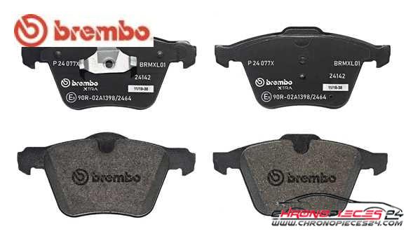 Achat de BREMBO P 24 077X Kit de plaquettes de frein, frein à disque pas chères