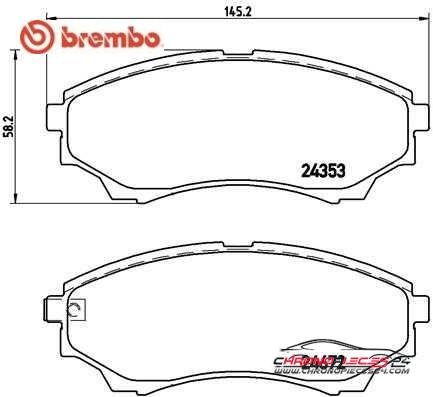 Achat de BREMBO P 24 086 Kit de plaquettes de frein, frein à disque pas chères