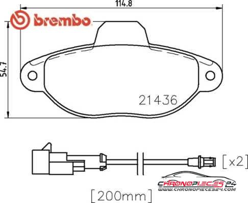 Achat de BREMBO P 24 147 Kit de plaquettes de frein, frein à disque pas chères