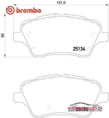 Achat de BREMBO P 24 151 Kit de plaquettes de frein, frein à disque pas chères