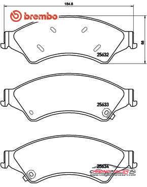 Achat de BREMBO P 24 153 Kit de plaquettes de frein, frein à disque pas chères