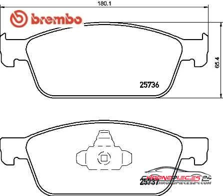 Achat de BREMBO P 24 157 Kit de plaquettes de frein, frein à disque pas chères