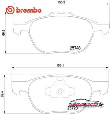 Achat de BREMBO P 24 158 Kit de plaquettes de frein, frein à disque pas chères