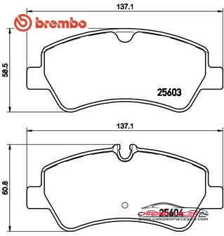 Achat de BREMBO P 24 160 Kit de plaquettes de frein, frein à disque pas chères