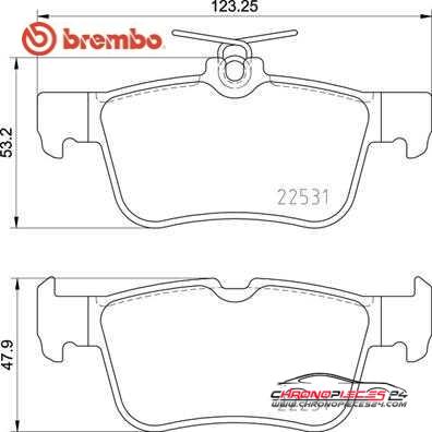 Achat de BREMBO P 24 175 Kit de plaquettes de frein, frein à disque pas chères