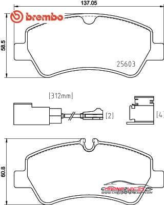 Achat de BREMBO P 24 187 Kit de plaquettes de frein, frein à disque pas chères