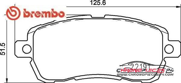 Achat de BREMBO P 24 203 Kit de plaquettes de frein, frein à disque pas chères