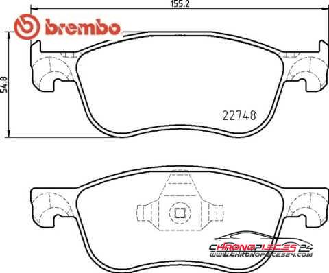 Achat de BREMBO P 24 210 Kit de plaquettes de frein, frein à disque pas chères