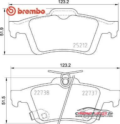 Achat de BREMBO P 24 216 Kit de plaquettes de frein, frein à disque pas chères