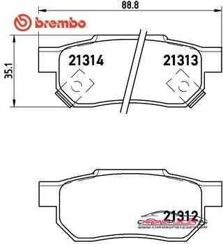 Achat de BREMBO P 28 017 Kit de plaquettes de frein, frein à disque pas chères