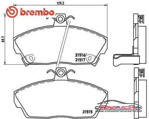 Achat de BREMBO P 28 020 Kit de plaquettes de frein, frein à disque pas chères