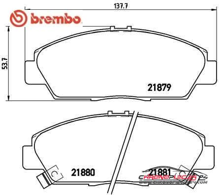 Achat de BREMBO P 28 021 Kit de plaquettes de frein, frein à disque pas chères