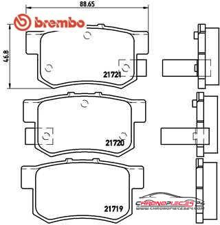 Achat de BREMBO P 28 022 Kit de plaquettes de frein, frein à disque pas chères