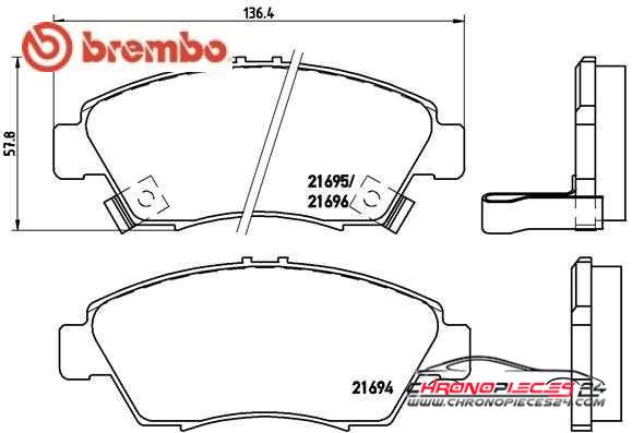 Achat de BREMBO P 28 023 Kit de plaquettes de frein, frein à disque pas chères