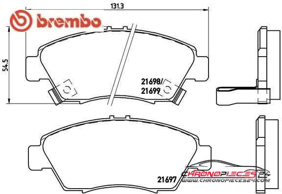 Achat de BREMBO P 28 024 Kit de plaquettes de frein, frein à disque pas chères