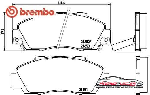 Achat de BREMBO P 28 026 Kit de plaquettes de frein, frein à disque pas chères