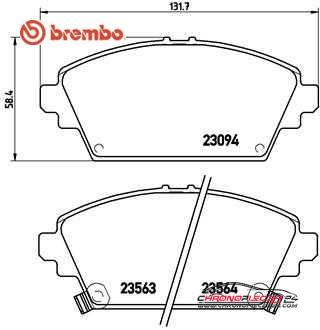 Achat de BREMBO P 28 029 Kit de plaquettes de frein, frein à disque pas chères