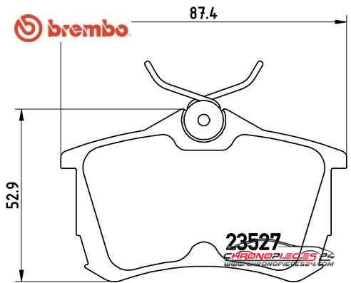 Achat de BREMBO P 28 030 Kit de plaquettes de frein, frein à disque pas chères