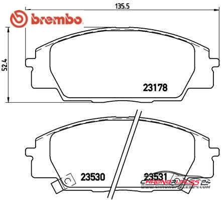 Achat de BREMBO P 28 032 Kit de plaquettes de frein, frein à disque pas chères