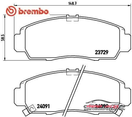 Achat de BREMBO P 28 034 Kit de plaquettes de frein, frein à disque pas chères