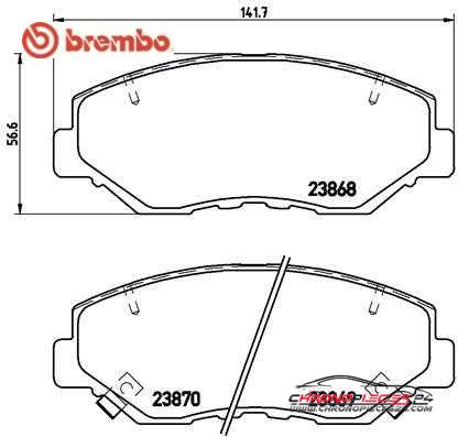 Achat de BREMBO P 28 035 Kit de plaquettes de frein, frein à disque pas chères