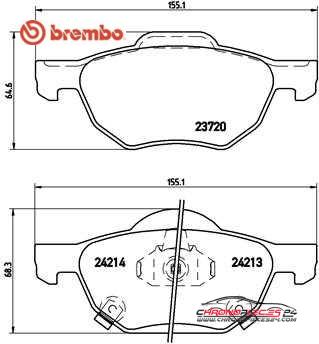 Achat de BREMBO P 28 036 Kit de plaquettes de frein, frein à disque pas chères