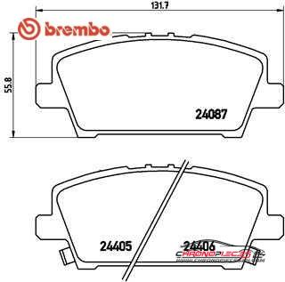 Achat de BREMBO P 28 037 Kit de plaquettes de frein, frein à disque pas chères