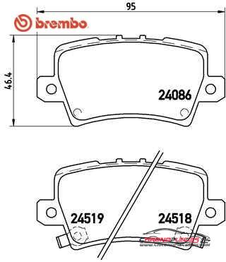 Achat de BREMBO P 28 038 Kit de plaquettes de frein, frein à disque pas chères