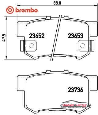 Achat de BREMBO P 28 039 Kit de plaquettes de frein, frein à disque pas chères