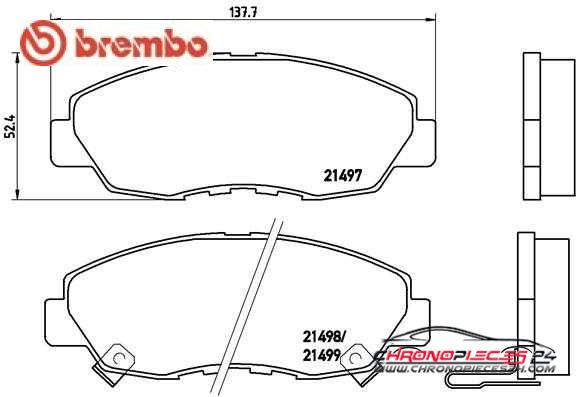 Achat de BREMBO P 28 042 Kit de plaquettes de frein, frein à disque pas chères