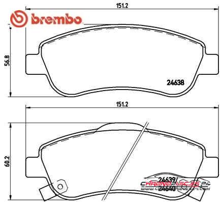 Achat de BREMBO P 28 045 Kit de plaquettes de frein, frein à disque pas chères