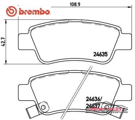 Achat de BREMBO P 28 046 Kit de plaquettes de frein, frein à disque pas chères