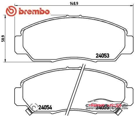 Achat de BREMBO P 28 047 Kit de plaquettes de frein, frein à disque pas chères