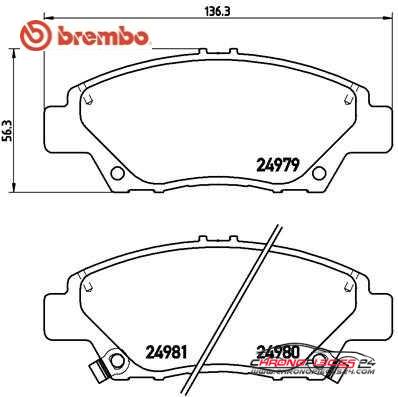 Achat de BREMBO P 28 050 Kit de plaquettes de frein, frein à disque pas chères