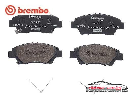 Achat de BREMBO P 28 050X Kit de plaquettes de frein, frein à disque pas chères