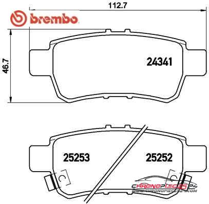 Achat de BREMBO P 28 062 Kit de plaquettes de frein, frein à disque pas chères