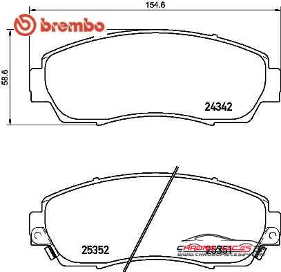 Achat de BREMBO P 28 068 Kit de plaquettes de frein, frein à disque pas chères