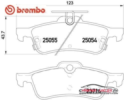 Achat de BREMBO P 28 070 Kit de plaquettes de frein, frein à disque pas chères